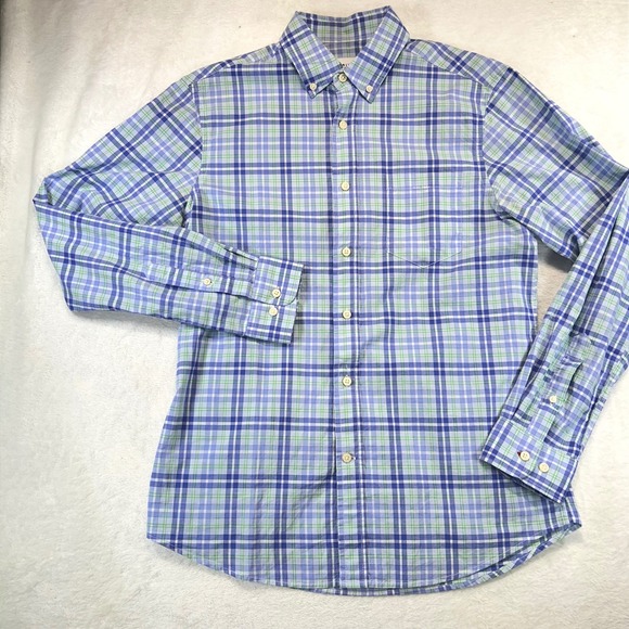 RVYC Other - Preppy RVYC Plaid Button Down Shirt Medium Coastal Blue Green Long Sleeve